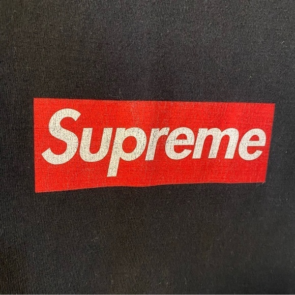 Supreme Spellout T-Shirt Black Red Graphic Tee Short Sleeve 20th Mens Medium - Picture 2 of 8